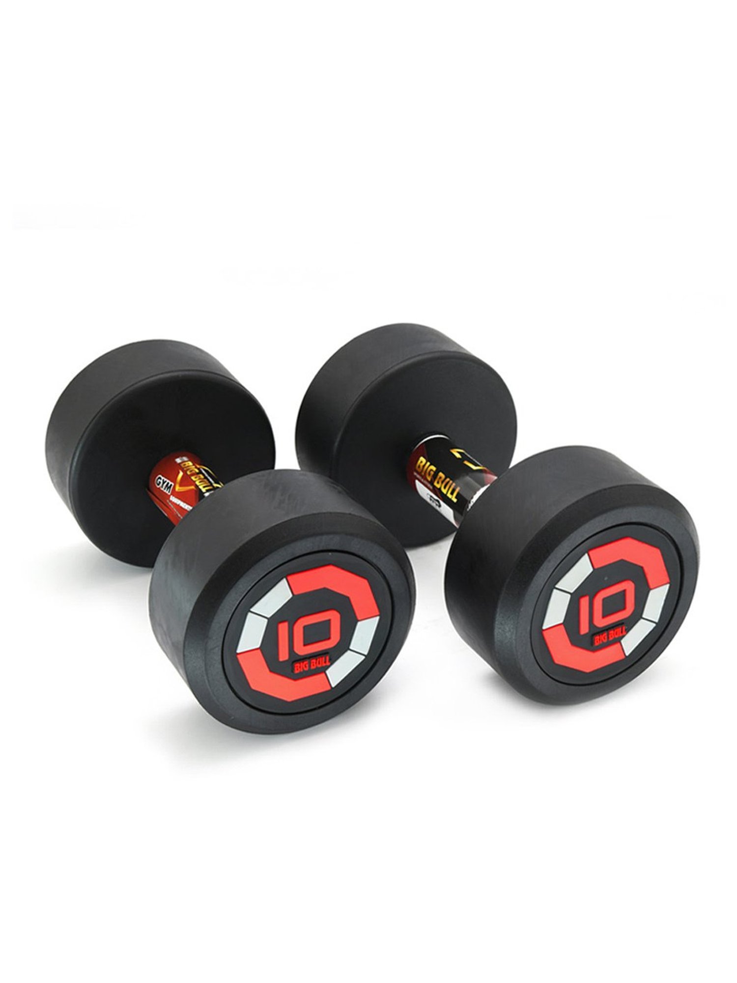 BIGBULL Rubber Coated Solid Hex Dumbbell (Pack Of Two) (2.5 Kg x 2pc (Total = 5 kg))