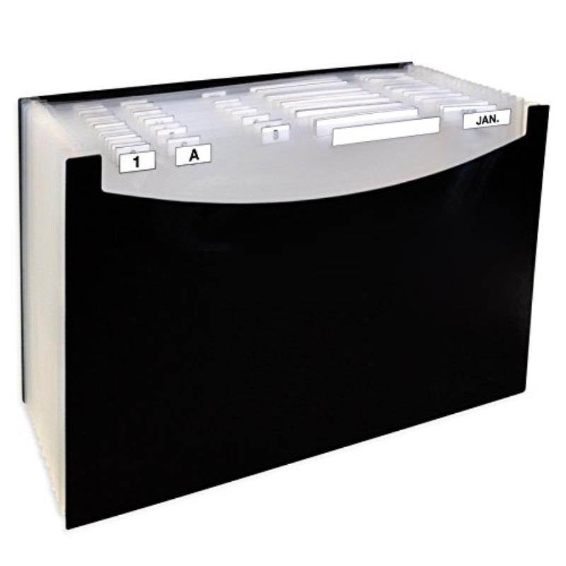 C-Line 21-Pocket Stand-Up Design Expanding File 12" Exp Legal 15 x 9 1/4 Black