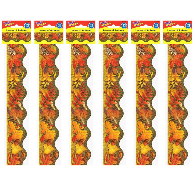 6pk 39ft Leaves of Autumn Terrific Trimmers Classroom Borders - TREND