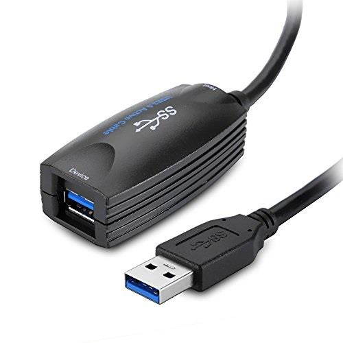 tnp usb extension cable 15 ft  superspeed usb 3.0 active extender cord repeater booster type a male to a female for external hard drive, printer, scanner, mouse, keyboard, usb hub, windows pc, mac