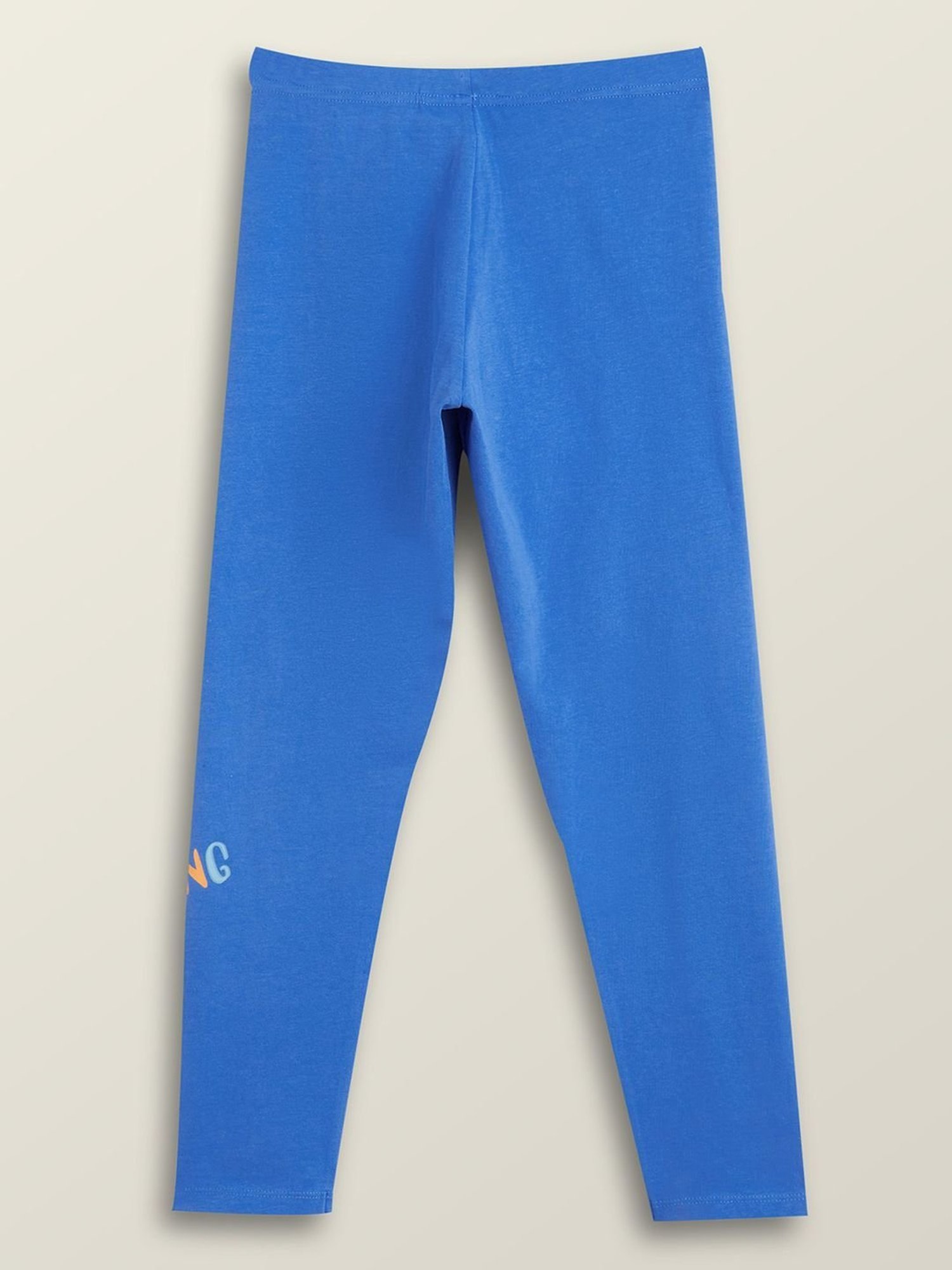 XY Life Kids Blue Cotton Printed Leggings