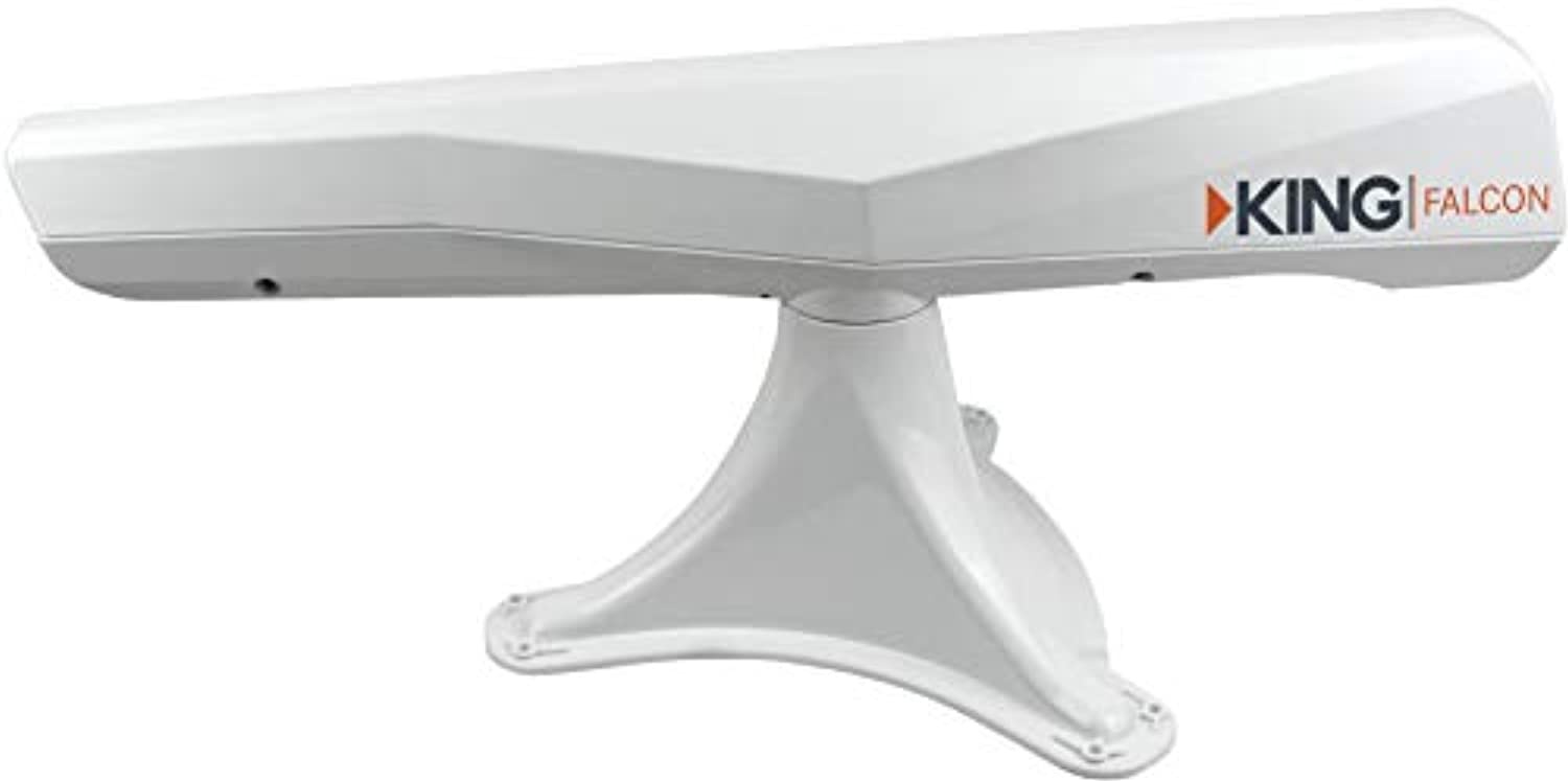 KING KF1000 Falcon Automatic Directional WiFi Antenna with WiFiMax Router and Range Extender - White (KF1000)