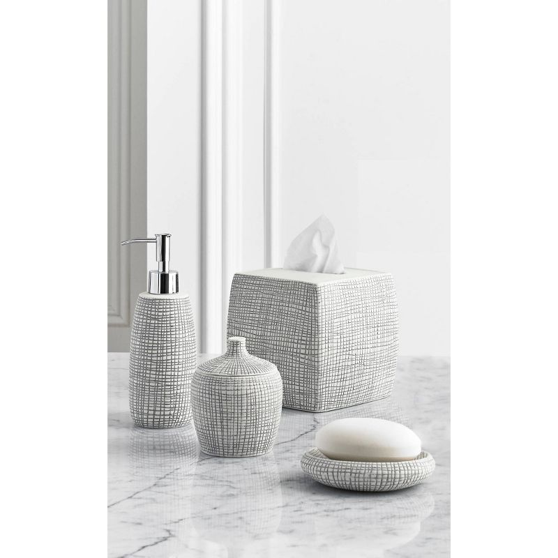 Cestino Soap Dish Gray/White - Cassadecor