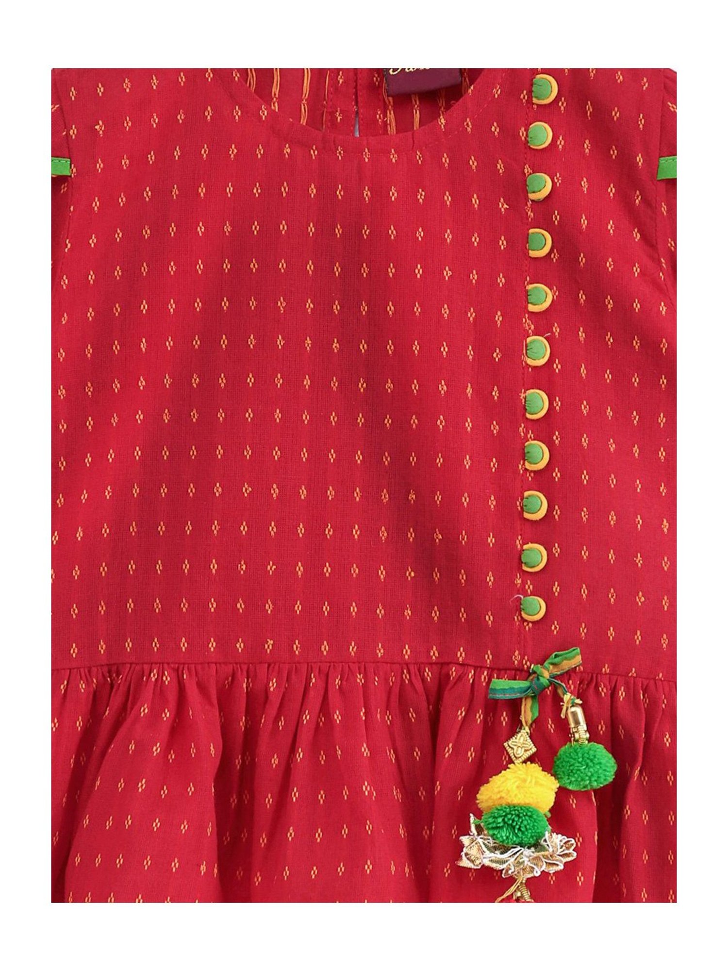 TWISHA Kids Multicolor Self Design Top with Dhoti