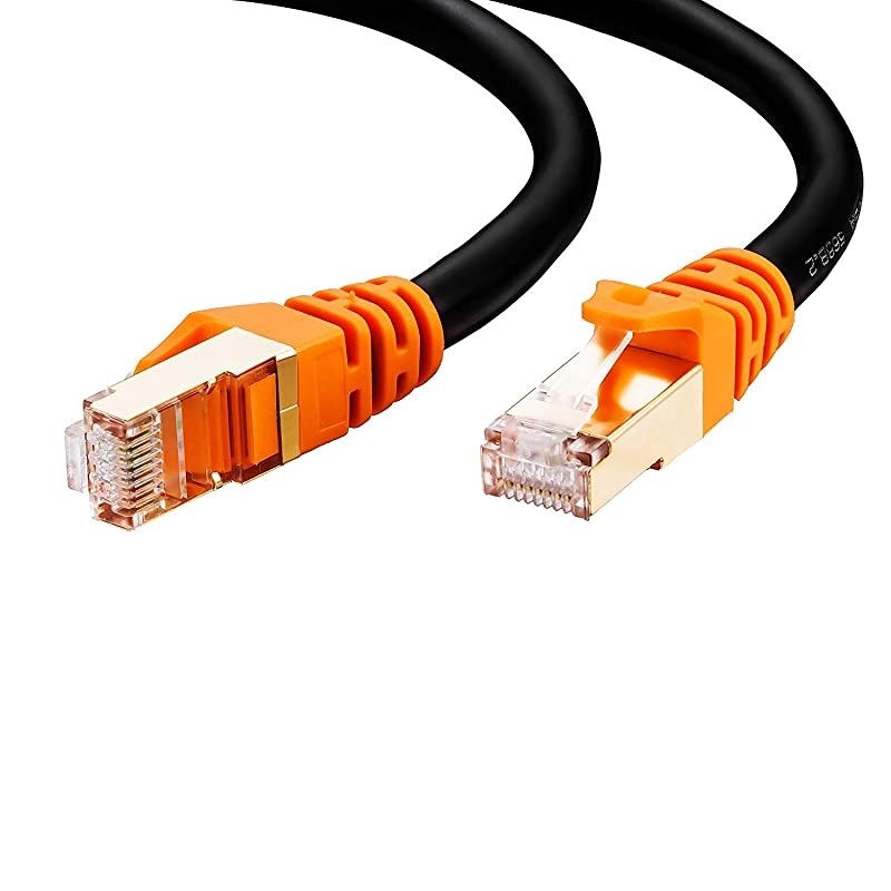 Cat 7 Outdoor Ethernet Cable 30 ft CAT 7 Heavy Duty Double Shielded Ethernet Patch Cable Waterproof Ethernet Cable for Ethernet Switch IP Camera POE and More Direct Burial Ethernet Cable