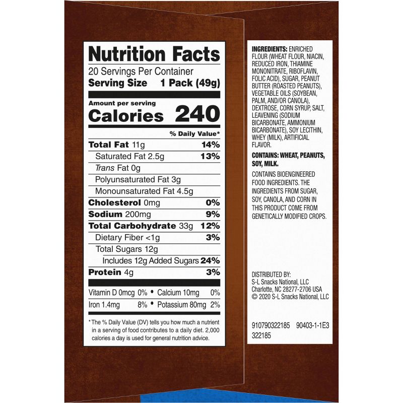 Lance Nekot Real Peanut Butter Cookie Sandwiches - 35oz - 20ct