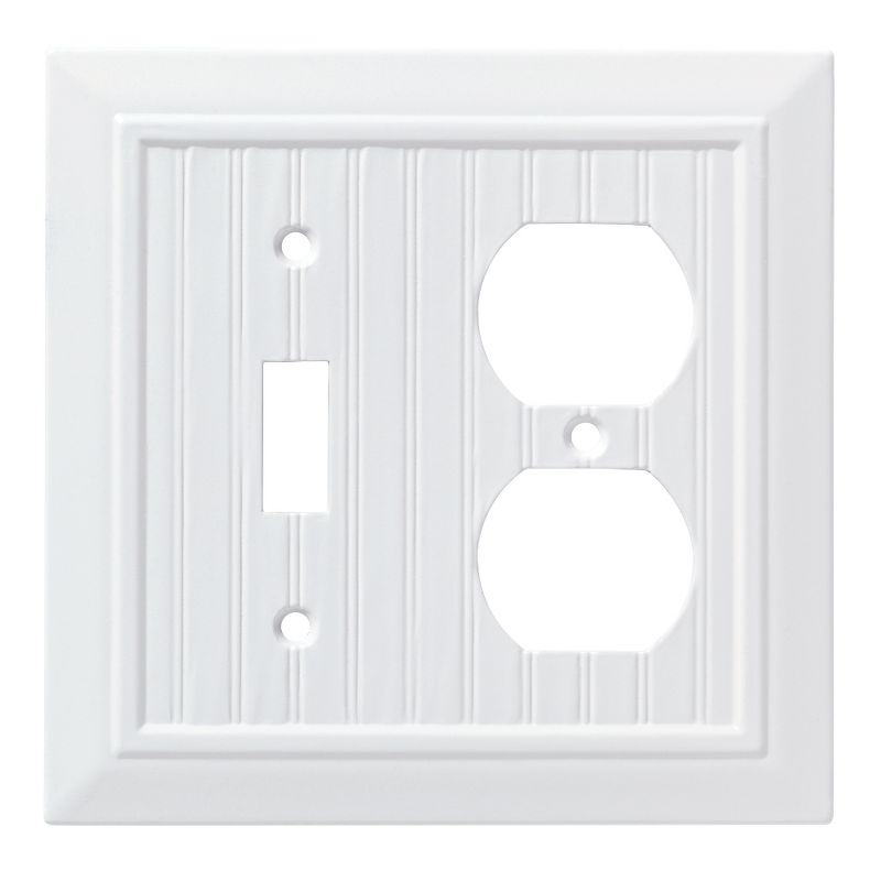 Franklin Brass Classic Beadboard Switch/Duplex Wall Plate White