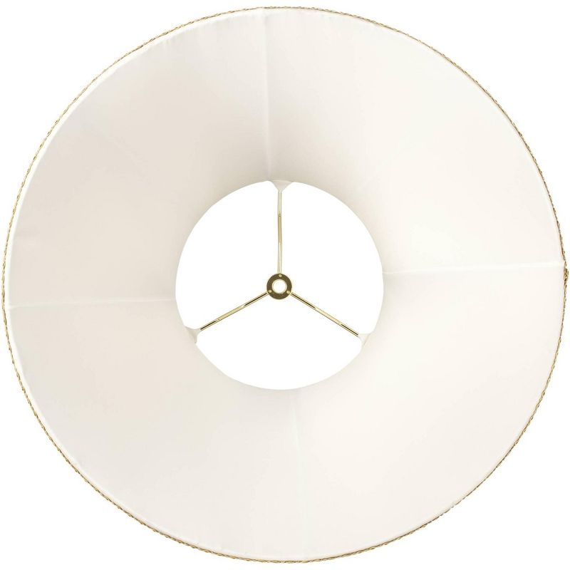 Springcrest Earthen Gold Large Round Bell Lamp Shade 8" Top x 18" Bottom x 12" Height x 13" Slant (Spider) Replacement with Harp and Finial