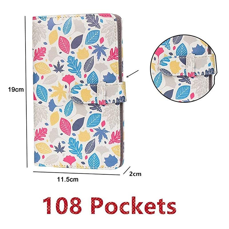 108 Pockets Wallet Photo Album for Fujifilm Instax Mini LiPlay 11 9 8 7s 90 25 70, Share SP-2 Mini Link Printer, for Polaroid Z2300 PIC-300P