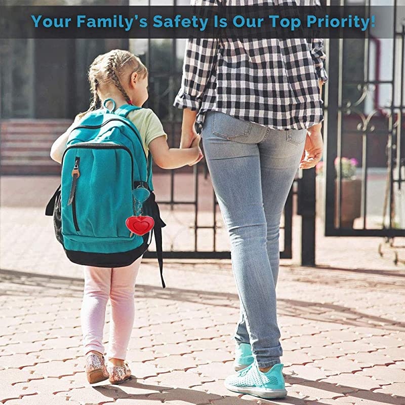 Safesound Personal Alarm Keychain125db Alarm Siren for Women Keychain with LED Light Emergence Life Saver for Women Children ElderlyRed