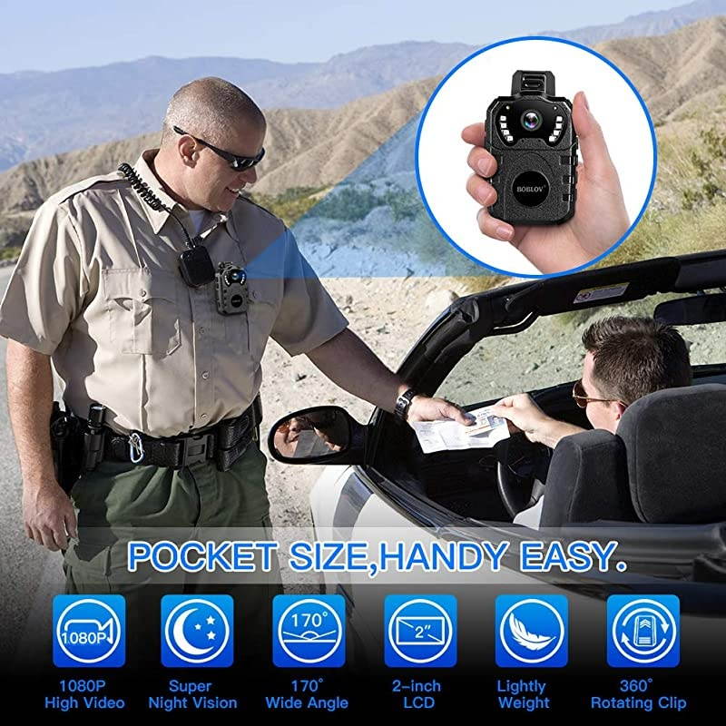 Body Worn Camera Built in 32GB 1080PPortable MultiFunctional 170&deg; IR Night Body Mounted Camer Vision DVR Video for Police Officers Security Guards and More