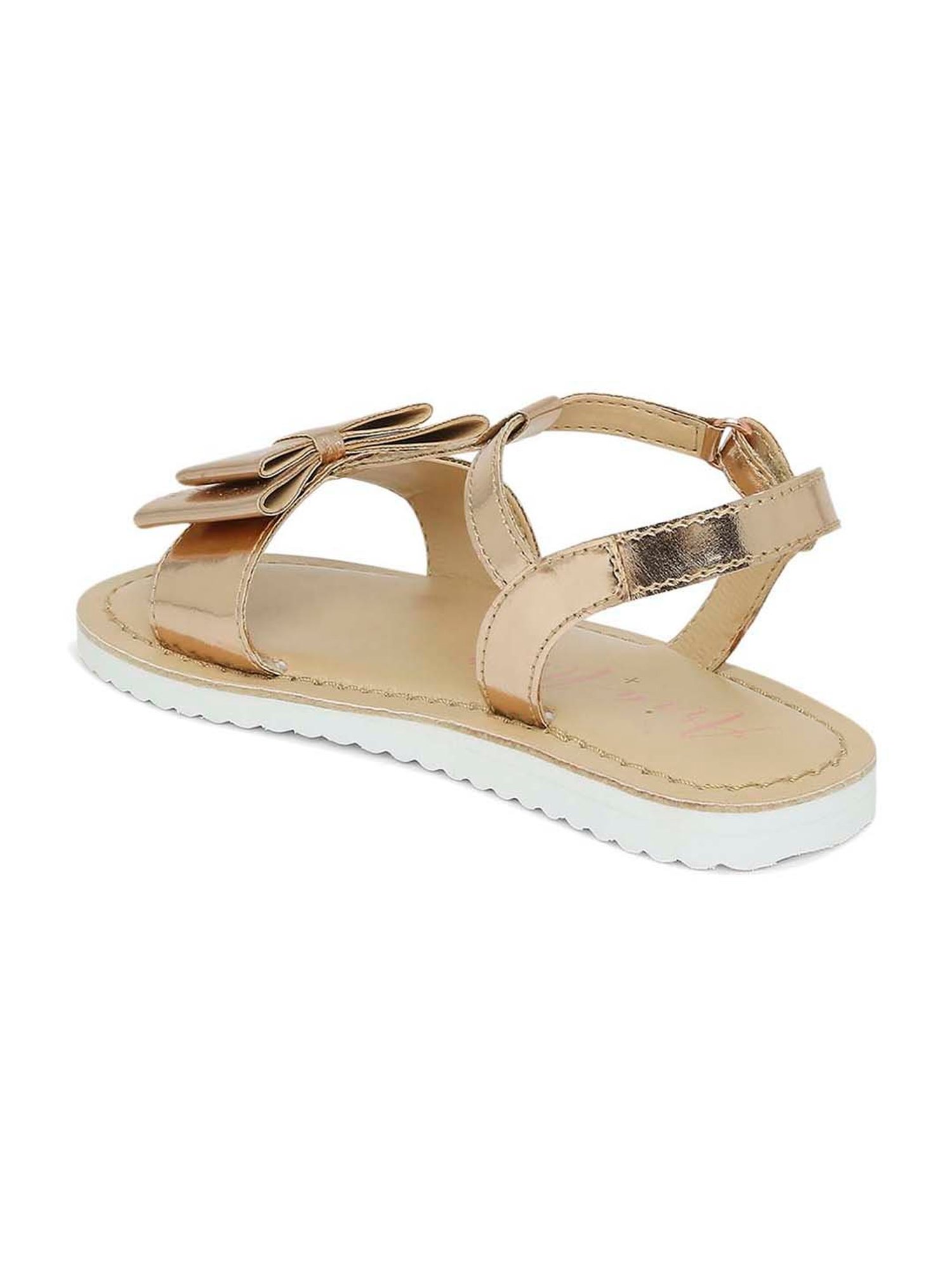Aria Nica Kids Rose Gold Ankle Strap Sandals