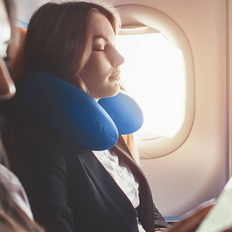 Lewis N. Clark Microbead Neck Travel Pillow - Blue