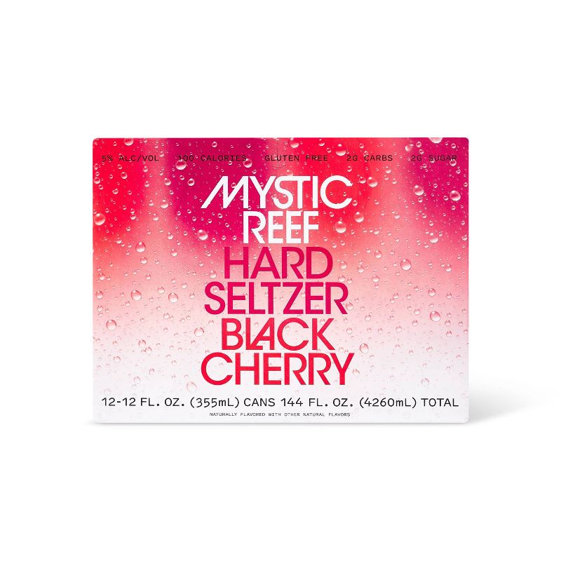 Mystic Reef Black Cherry Hard Seltzer - 12pk/12 fl oz Cans