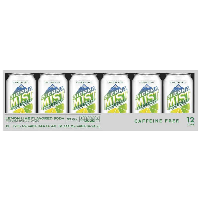 Sierra Mist Zero Sugar Soda - 12pk/12 fl oz Cans