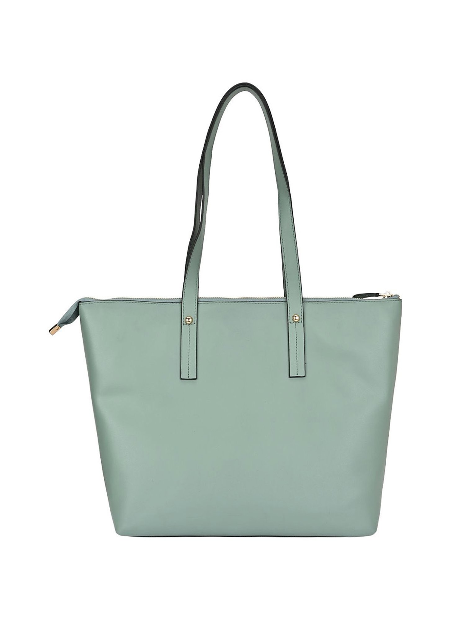 Horra Mint Green Solid Tote Handbag