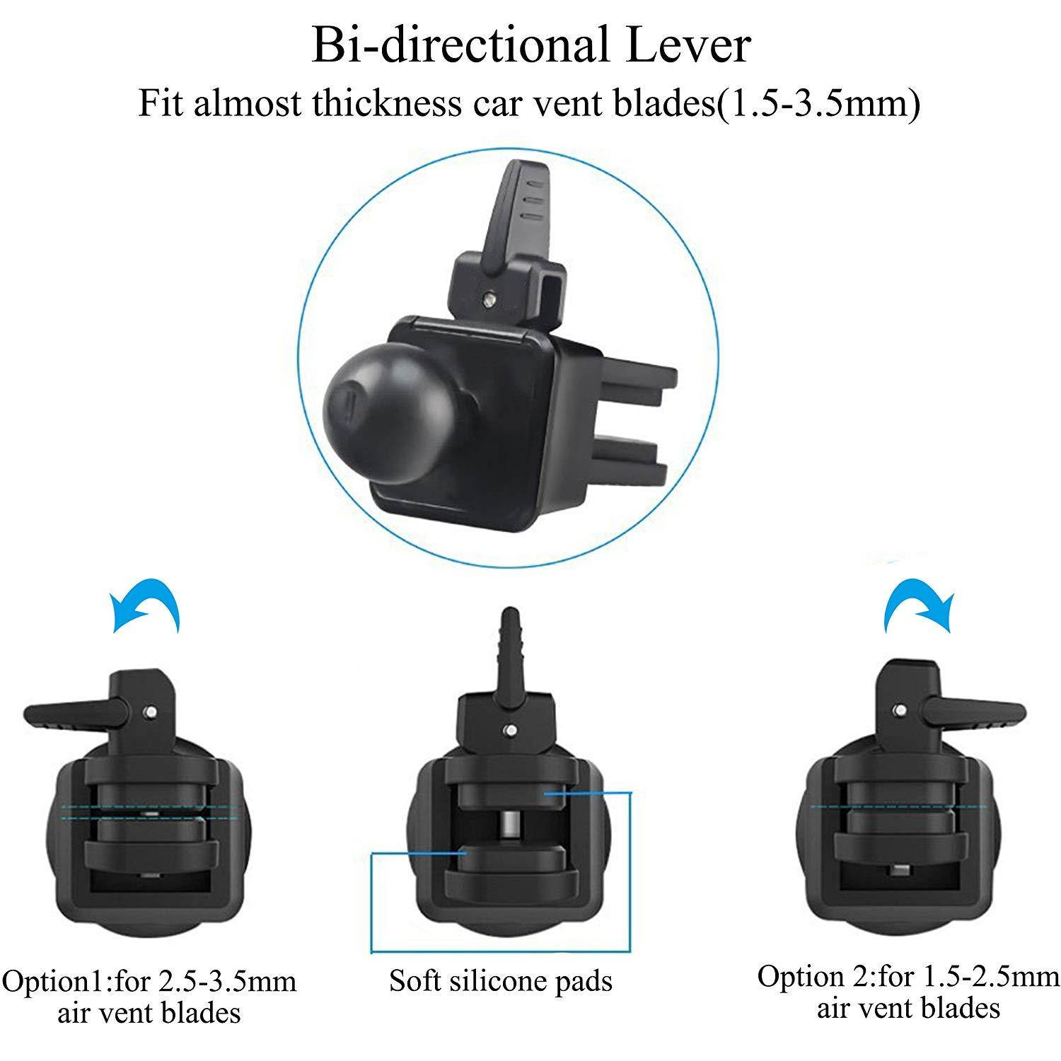 AILUN Car Phone Mount,Magnet Key Clip Holder,Air Vent Magnetic Holder 2Pack Universal Compatible iPhone X/Xs/XR/Xs Max/8/8Plus/7,Galaxy S9/S9+,S8/S8+ S7/S7 Edge,Google,LG,HTC and More[Black]