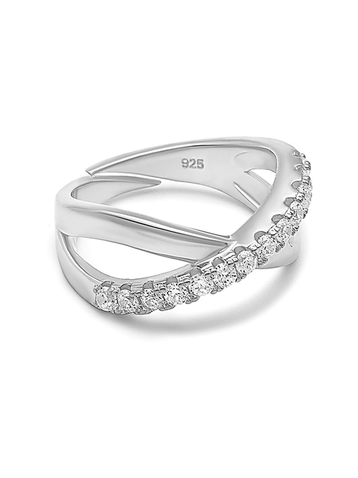 Silberry 92.5 Sterling Silver Crossroad Ring