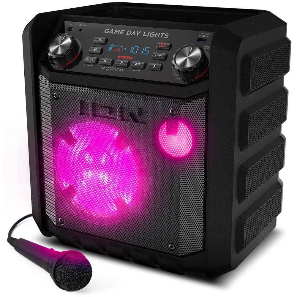 Ion Game Day Lights Wireless Rechargeable Speaker System with Lights