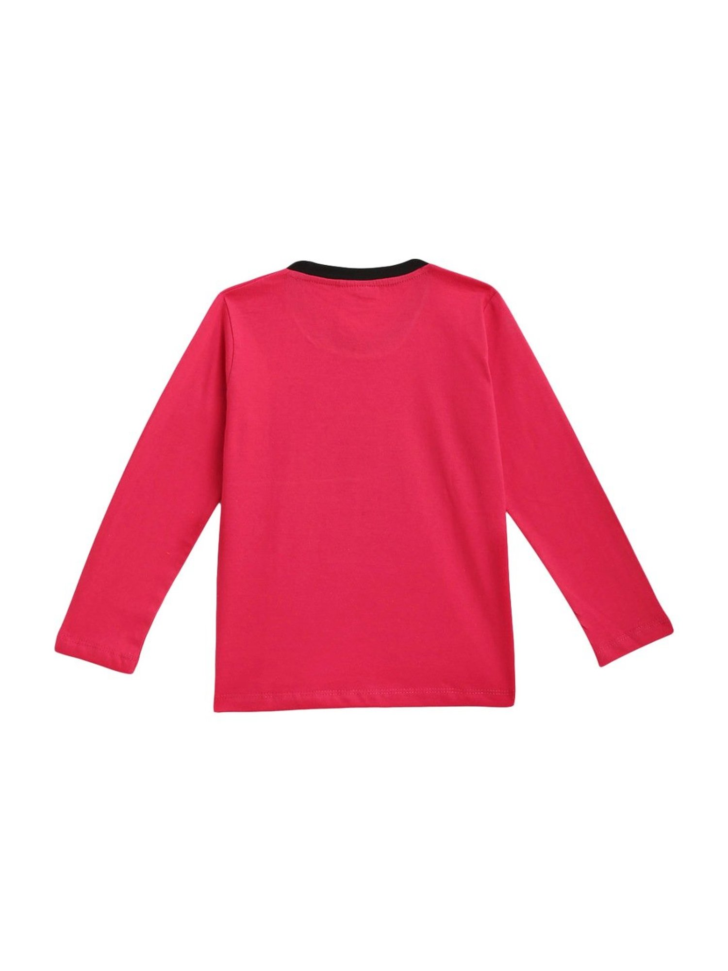 Kids Craft Magenta Cotton Printed T-Shirt & Pants