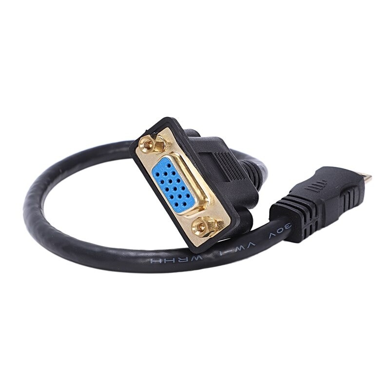 Mini HDMI to VGA M/F Connector Cable Adapter Converter 0.3M 1FT