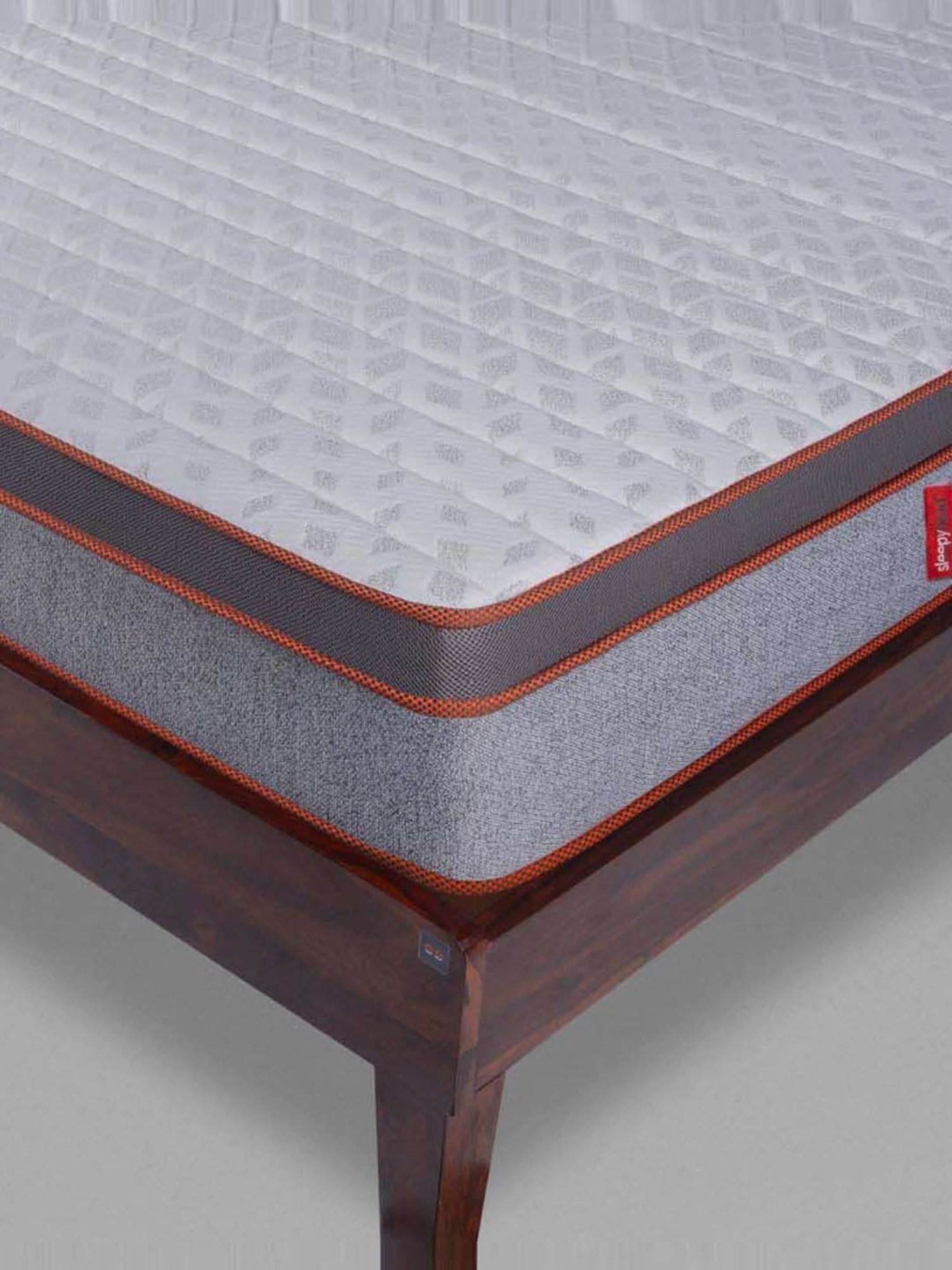 Sleepyhead Luna Euro Grey & White Foam 3 Zone Pocket Spring Mattress With Zero Partner Disturbance