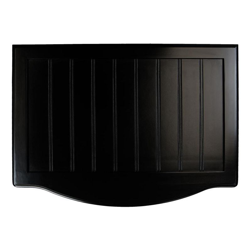 Oceanstar Bowed Front Laundry Wood Hamper with Interior Bag