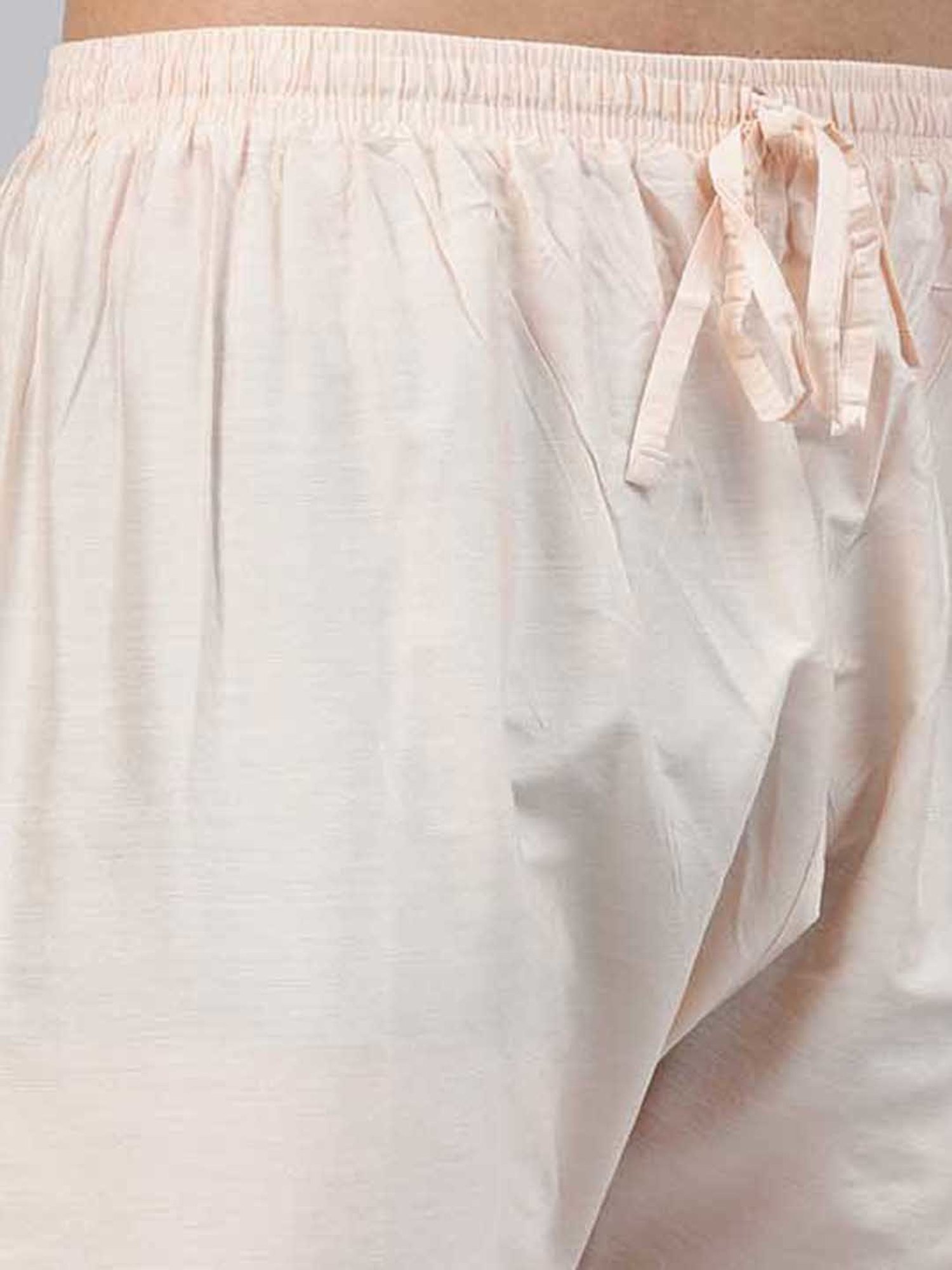 Manthan Beige Regular Fit Self Design Kurta & Pyjamas Set