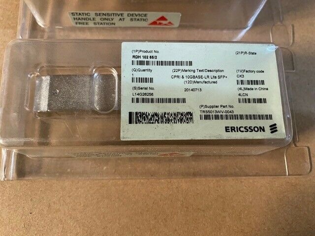 ERICSSON RDH10265/2  CPRI & 10GBASE-LR Lite SFP+ Module