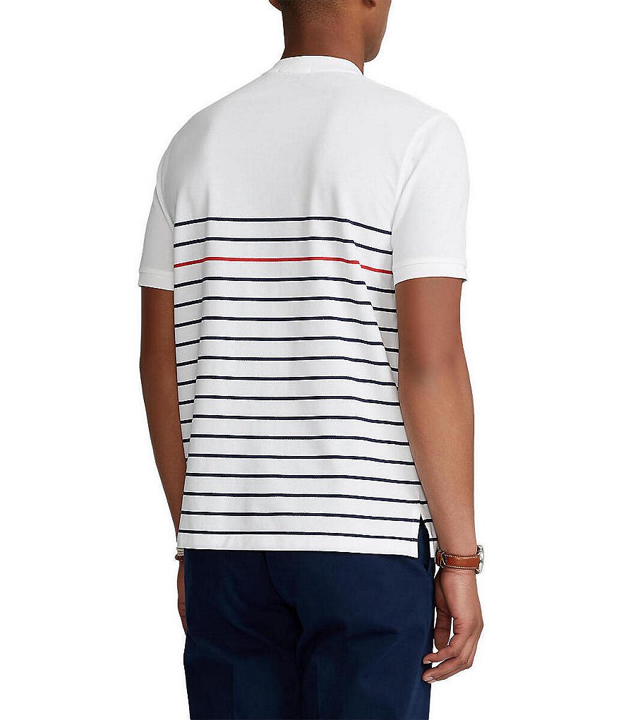 Polo Ralph Lauren Big & Tall Striped Featherweight Mesh Short-Sleeve Henley