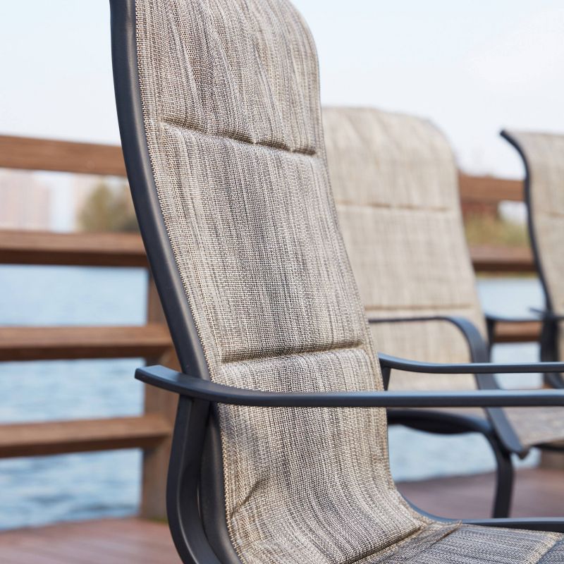 6pc Steel Patio Dining Sets Gray - Lokatse