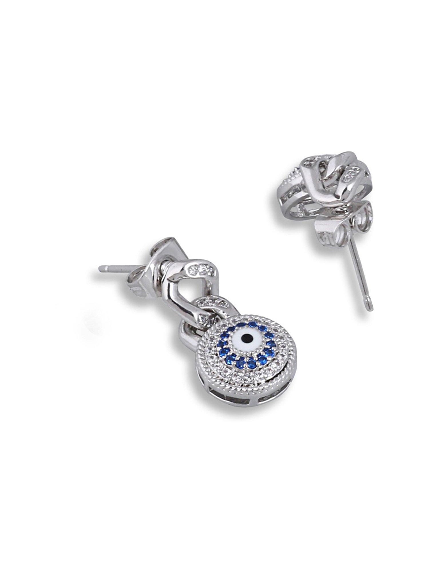 The Real Effect London 800 Sterling Silver Stud Earrings for Women