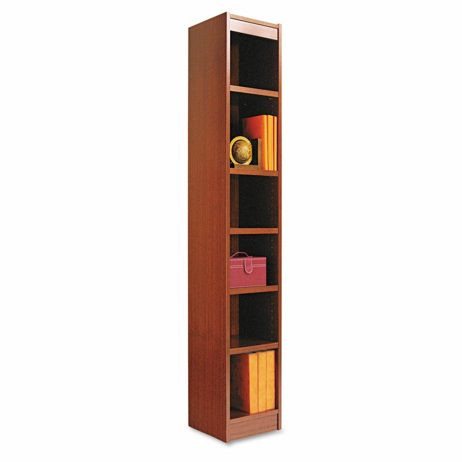 Alera ALEBCS67212MC Narrow Profile Bookcase, Wood Veneer, Six-shelf, 12w X 72h,
