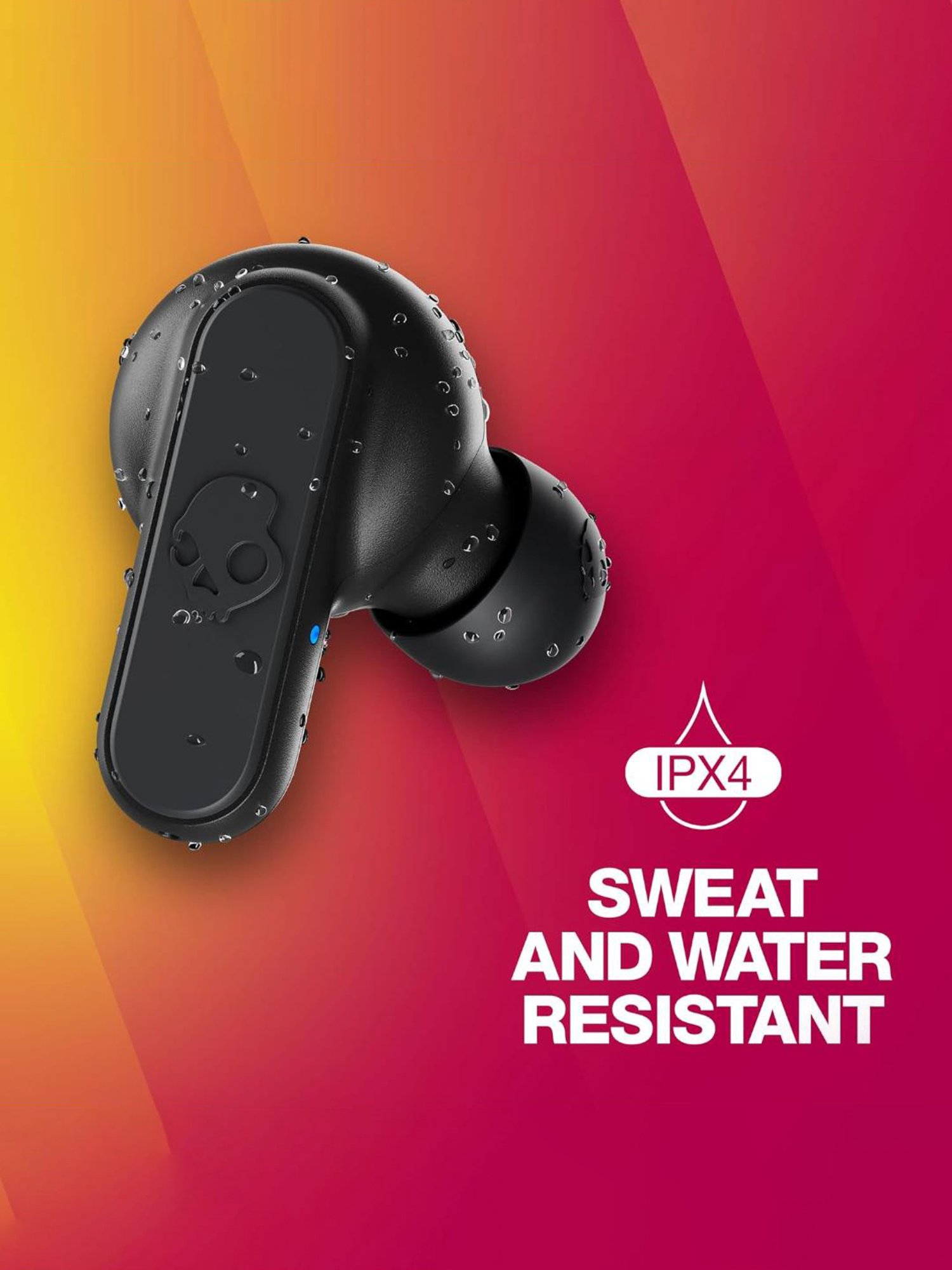 Skullcandy Dime 2 in-Ear Bluetooth Earbuds with IPX4 Water Dust Resistant (Black, True Wireless)