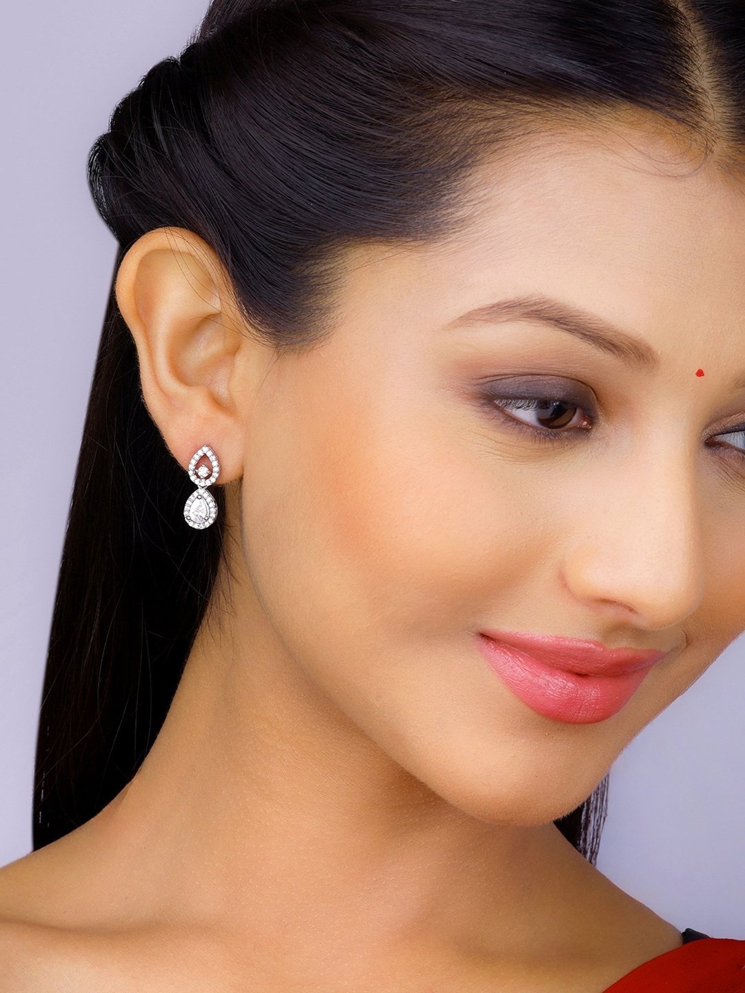 GIVA 92.5 Sterling Silver Alluring Drop Earrings