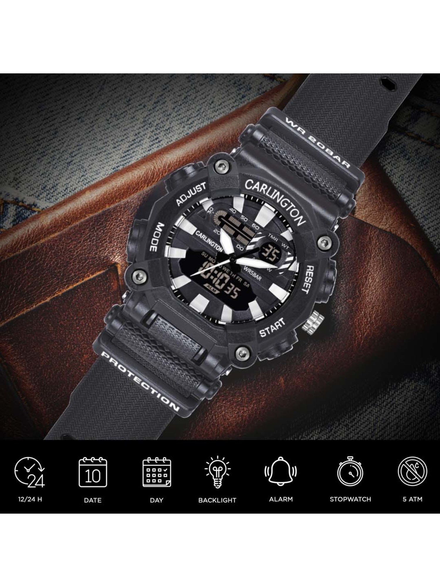 CARLINGTON Endurance 3311 Analog-Digital Watch for Men