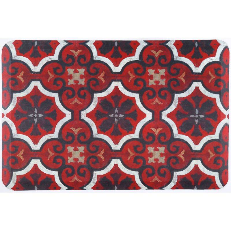 Home Dynamix 24" x 36" Marrakesh Kitchen Mat Red/Black