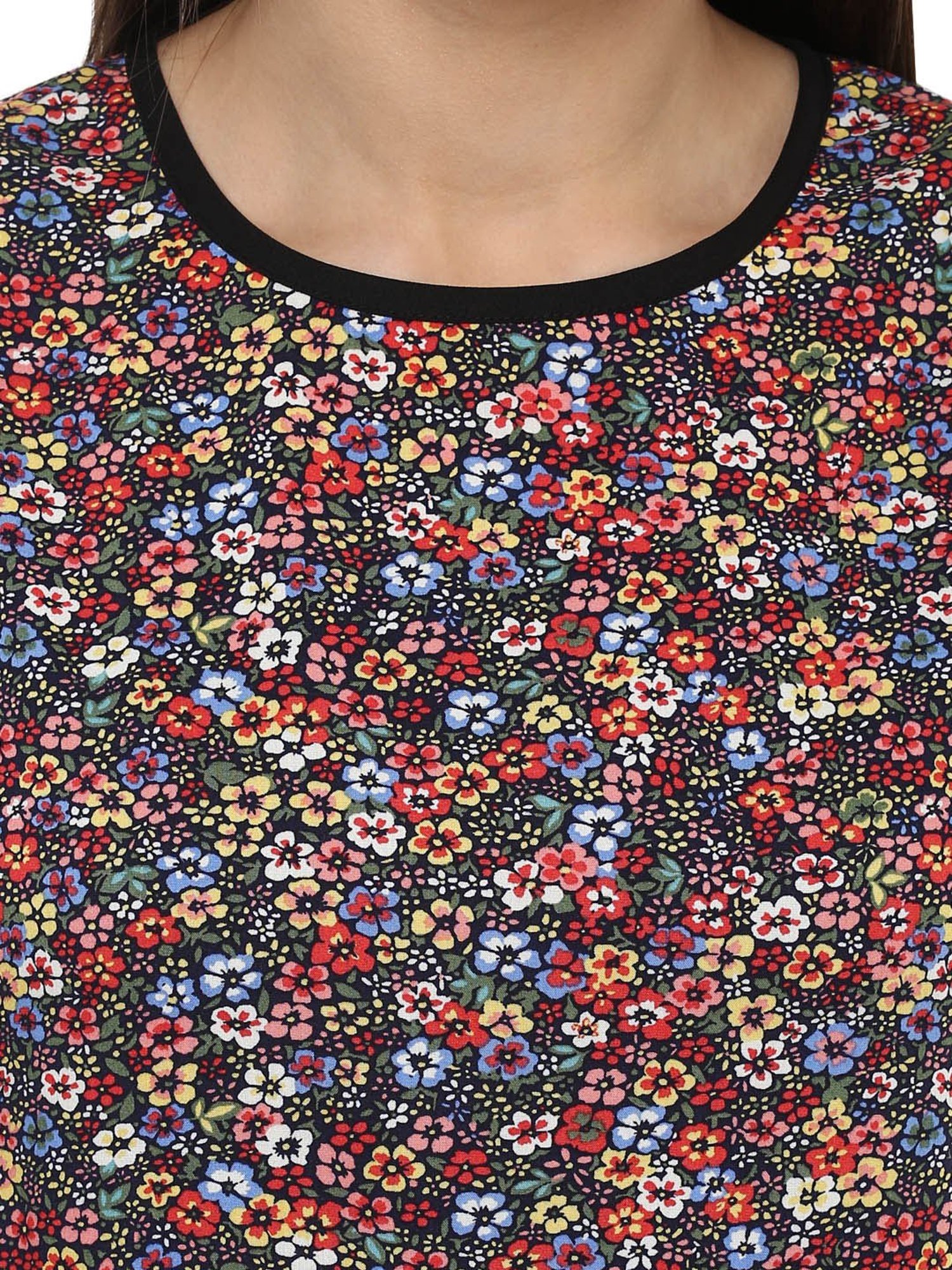 StyleStone Multicolor Floral Print High Low Dress