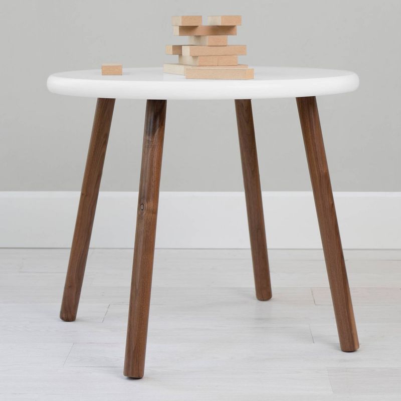 30" Peewee Round Kids' Table Walnut/White - Nico & Yeye