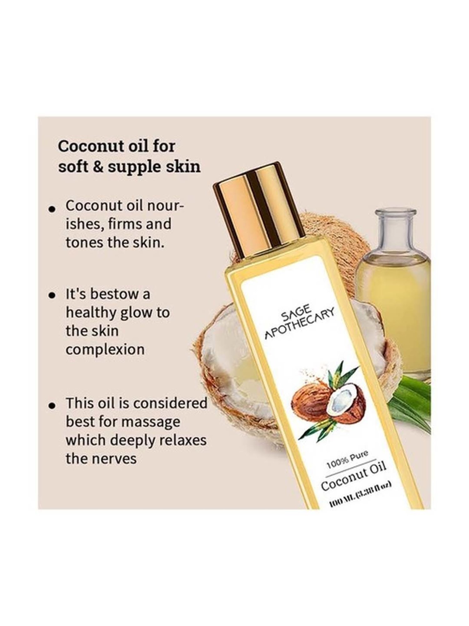 Sage Apothecary Coconut Oil - 100 ml