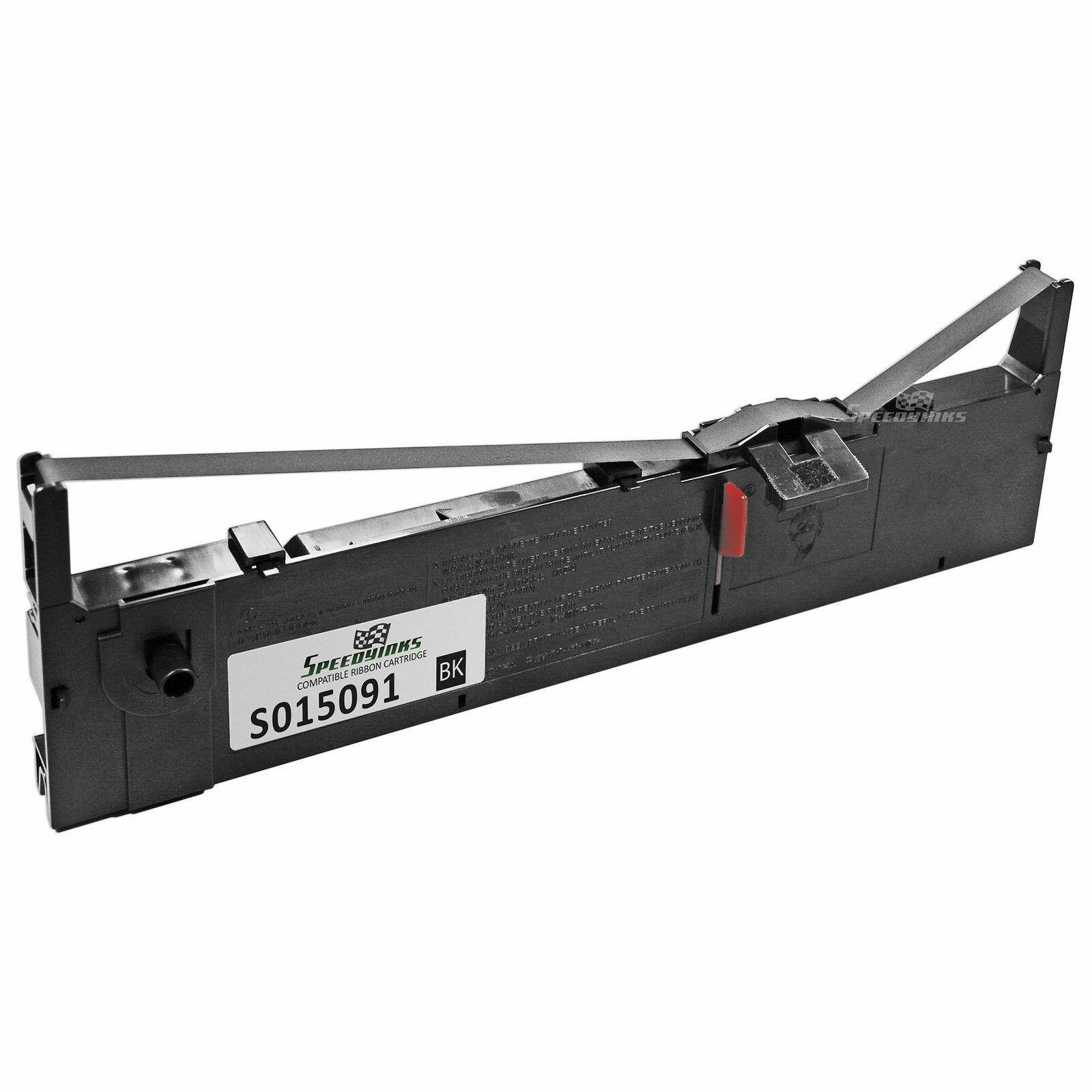Compble Black Printer Ribbon Cartridges for Epson S015091 for use in Epson