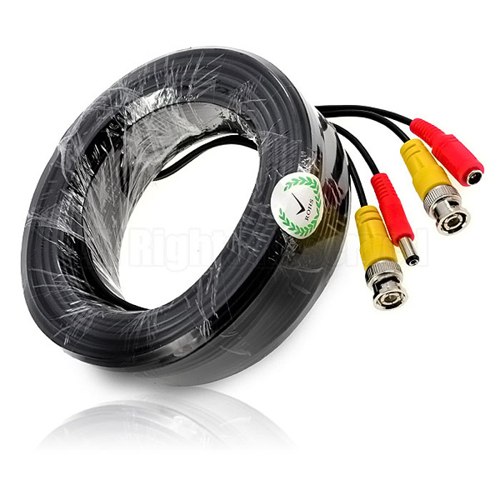 iKKEGOL 15M 49ft BNC Video DC Power Extension Cable for CCTV Camera DVR