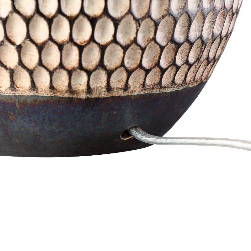 360 Lighting Emma Brown Ceramic Mid-Century Table Lamp with Table Top Dimmer