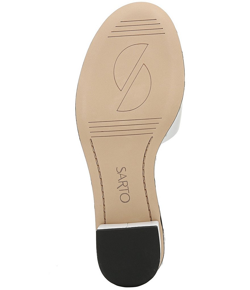 Sarto by Franco Sarto Alden Leather Block Heel Slides