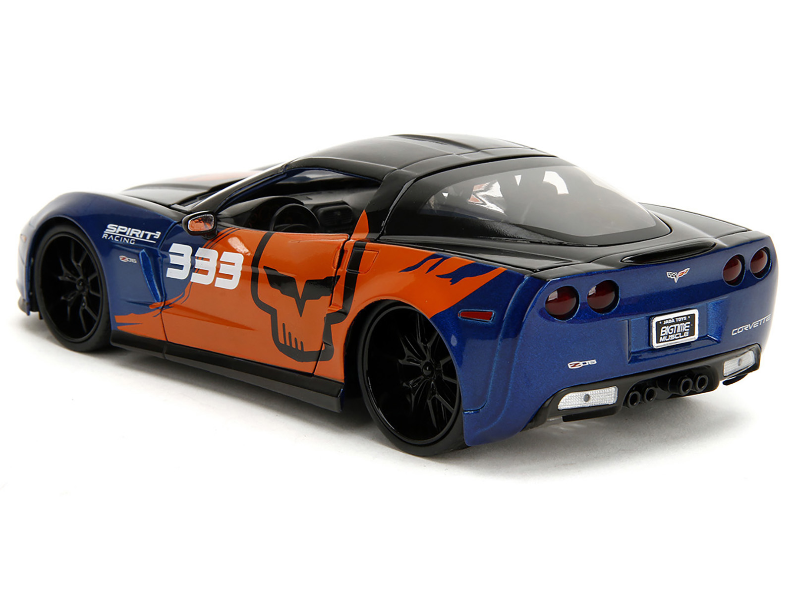 2019 Chevrolet Corvette Z06 Sebring Orange with Black Hood "Sports Cars" Series 1/64 Diecast Model Car by Auto World