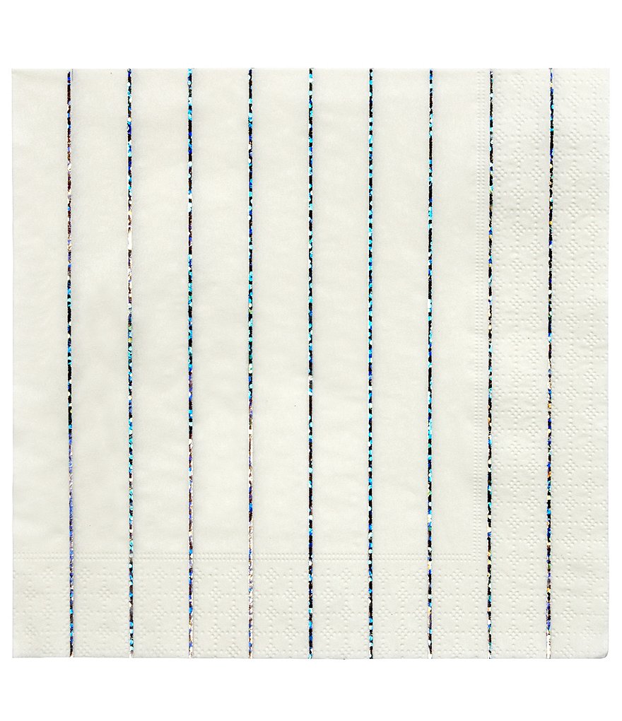 Meri Meri 16-Pack Metallic Stripe Party Large Napkins