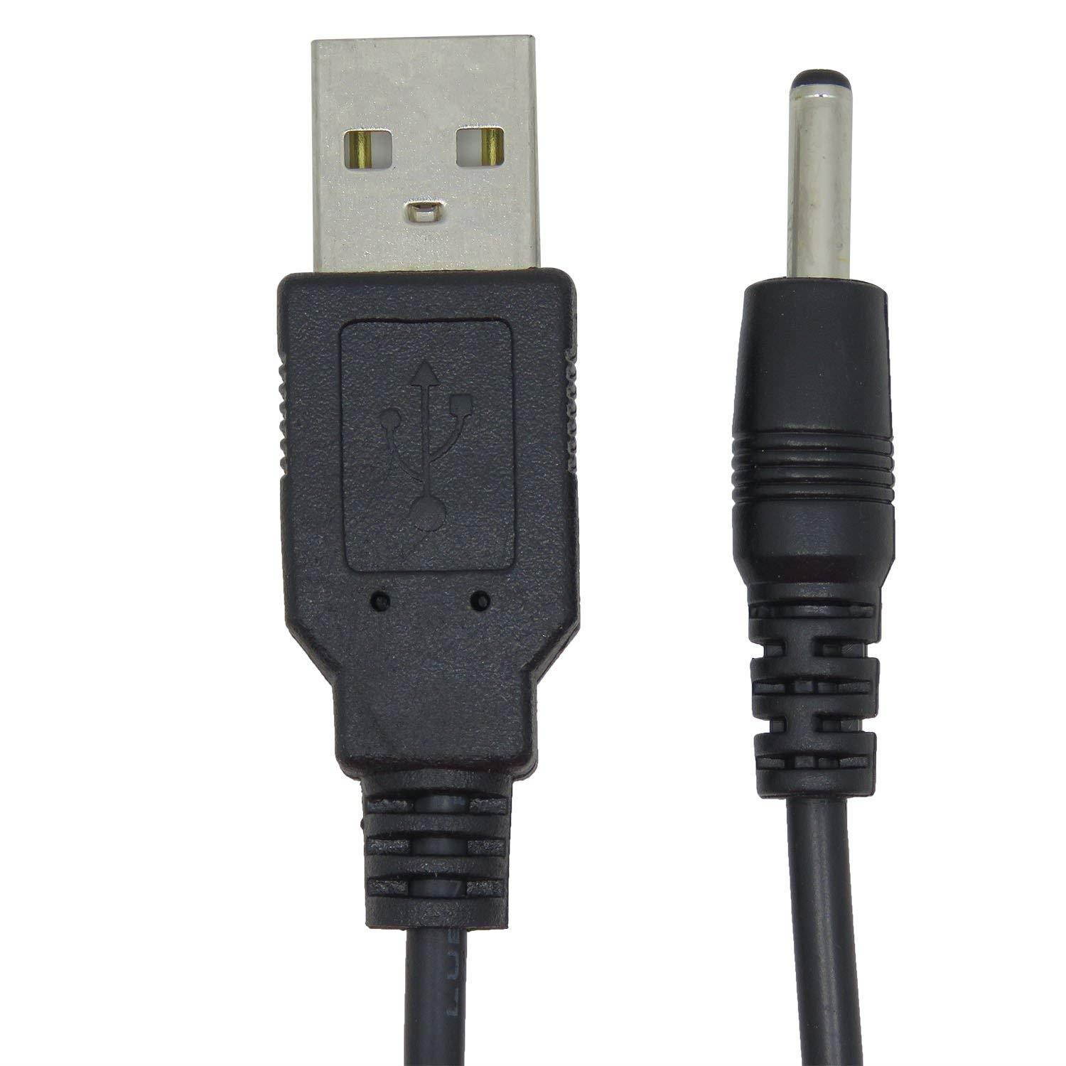 CableDeconn USB A to DC 3.5 mm/1.35 mm 5 Volt DC Barrel Jack Power Cable