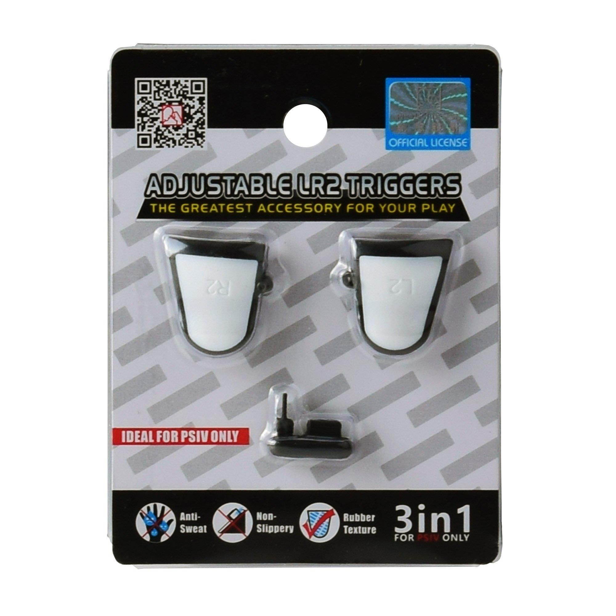 3 in 1 Adjustable LR2 Triggers for PS4 Dualshock 4 Controller White