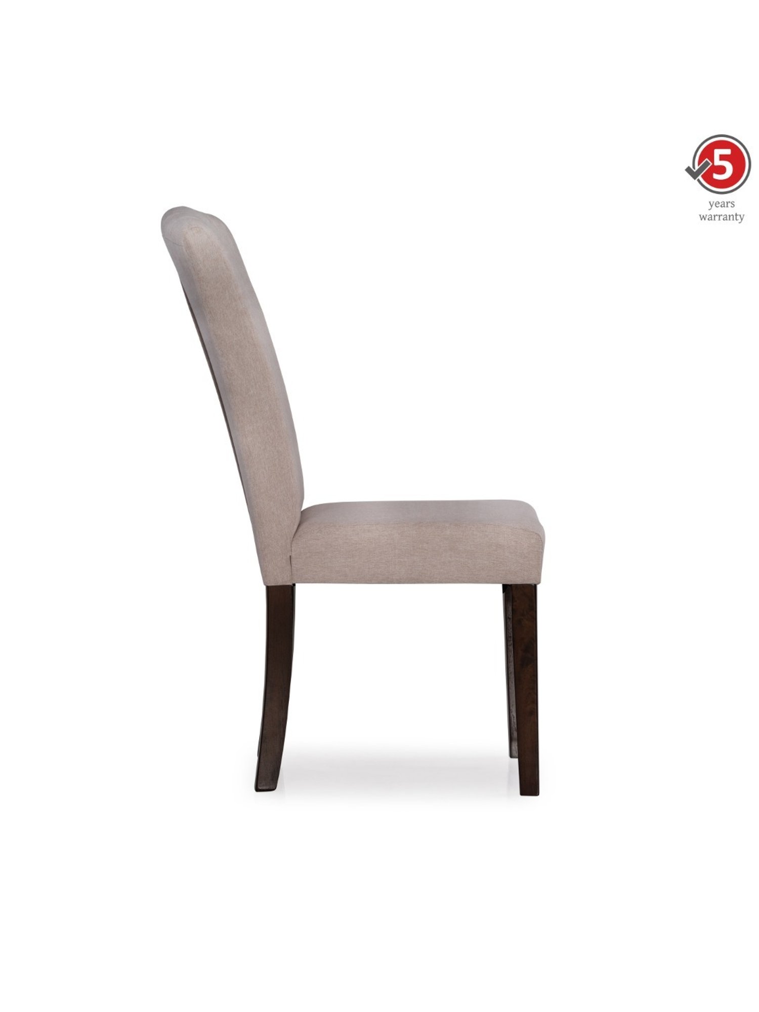 Durian Zelda Mid-Century Modern Brown & Beige Solid Wood Dining Chair Walnut Finish