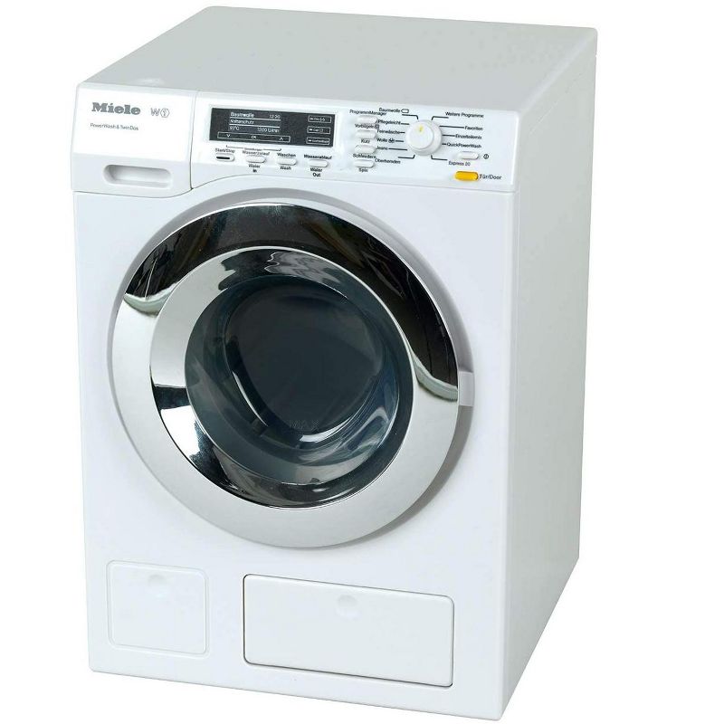 Theo Klein 6942 Children Kids Miele Pretend Play Washing Machine with Lights, Sounds, and Detergent, Ages 3 and Up, White